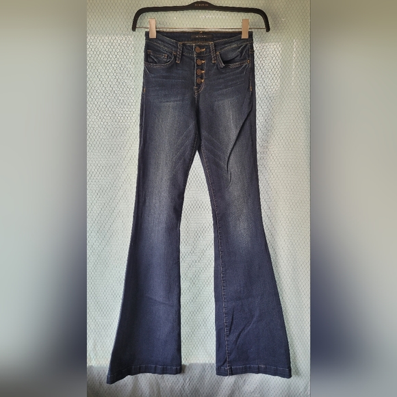 Flying Monkey Denim - Flying Monkey mid rise flare denim jeans, size 25 button fly